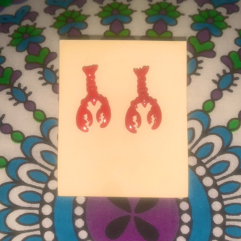 Vintage Kitschy Lobster Earrings